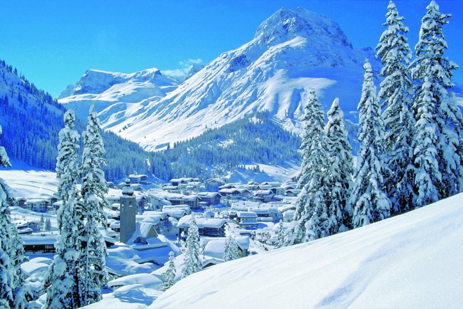 Альпы в Австрии зимой
