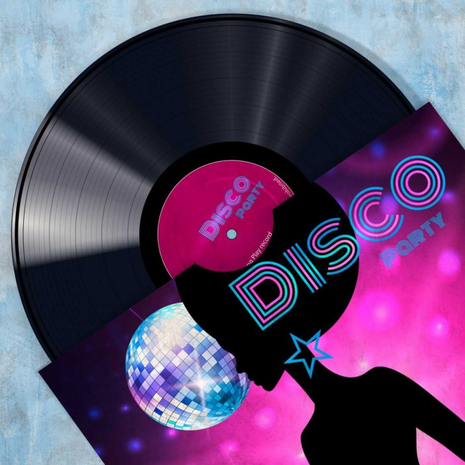 Пластинки для вечеринки в стиле диско