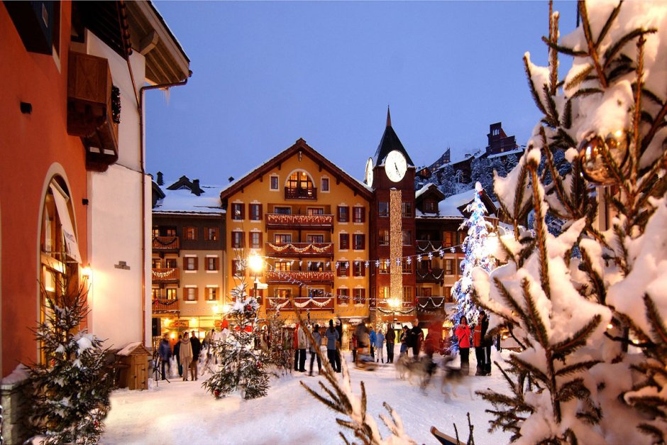 Швейцария Альпы Рождество