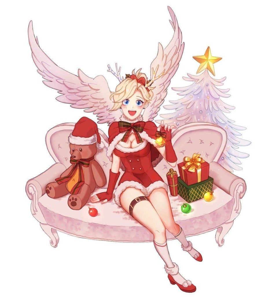 Ангел овервотч Рождество