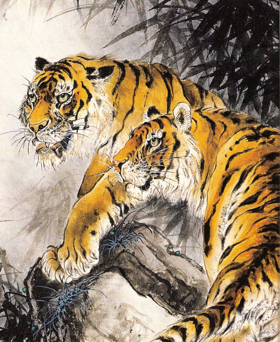 Картина тигра на новый год