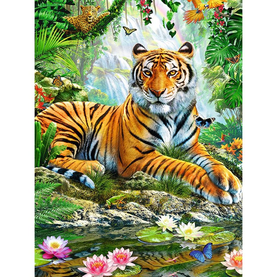 Алмазная мозаика тигр tch8502