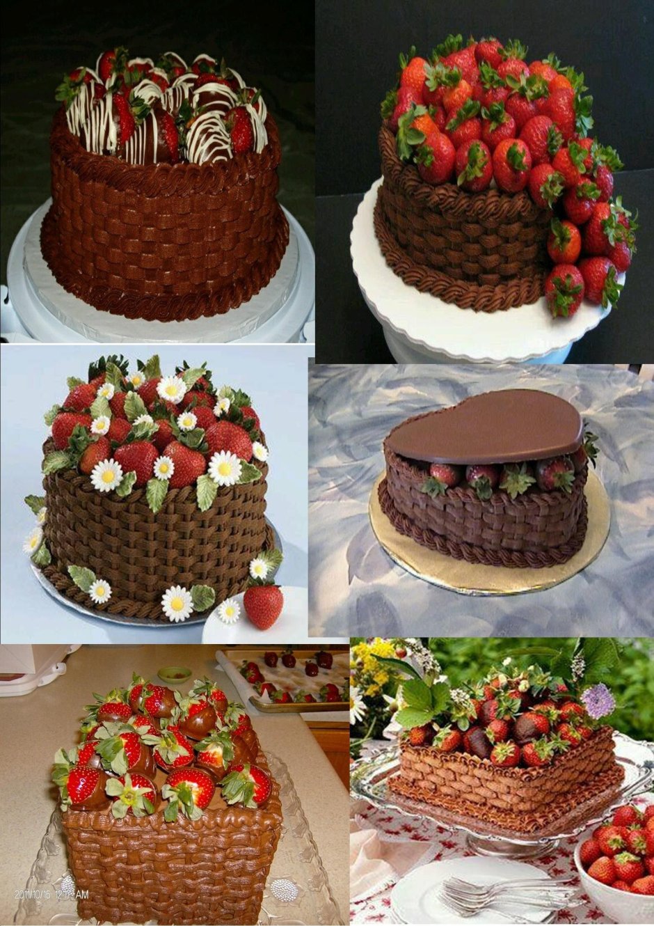 Украшение торта корзина с ягодами