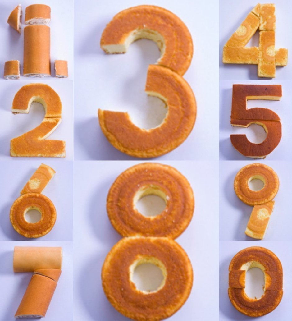 Цифра 0 для торта