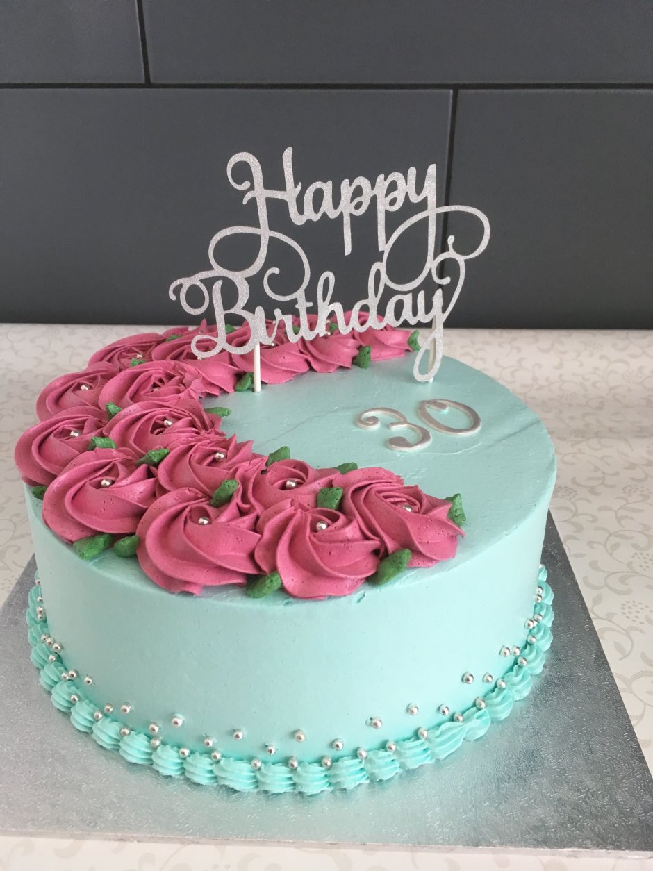 Торт на день рождения кремовый
