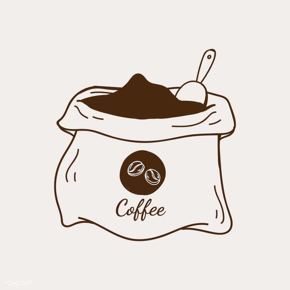 Нарисовать мешочек с кофе