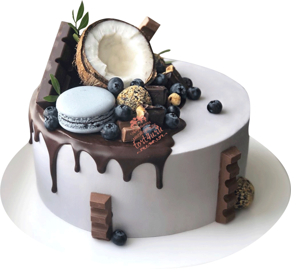 Торт с кокосом декор