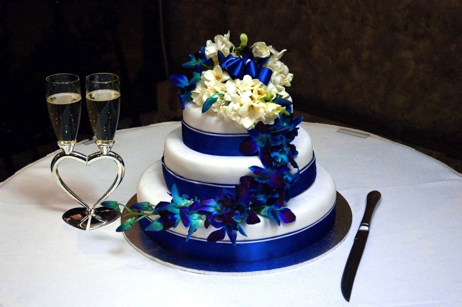 Торт на сапфировую свадьбу 45 лет