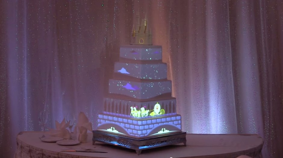 Видеопроекция на торте свадебном