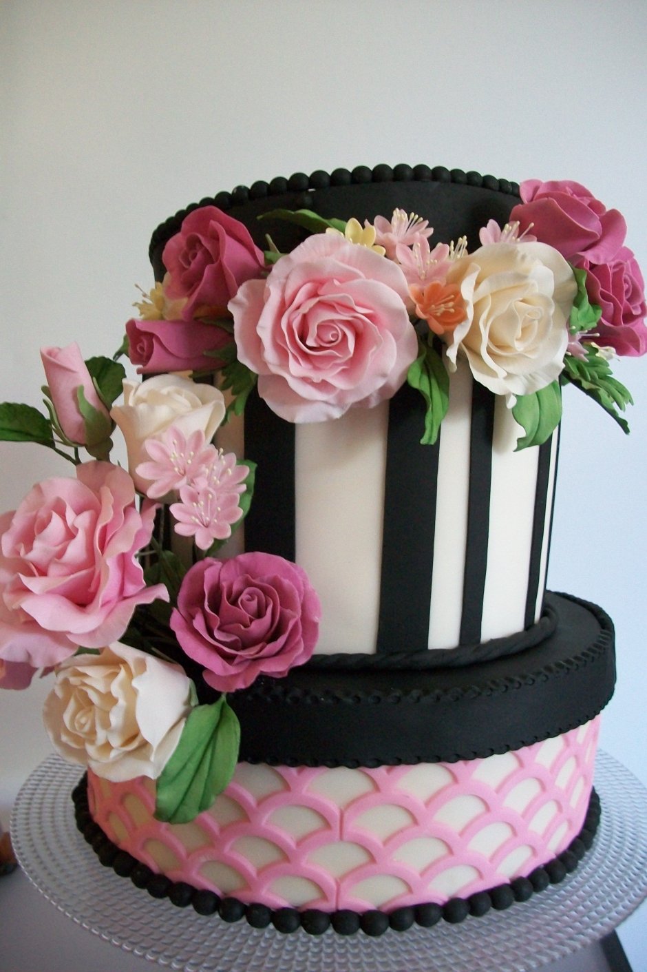 Торт шляпа с цветами