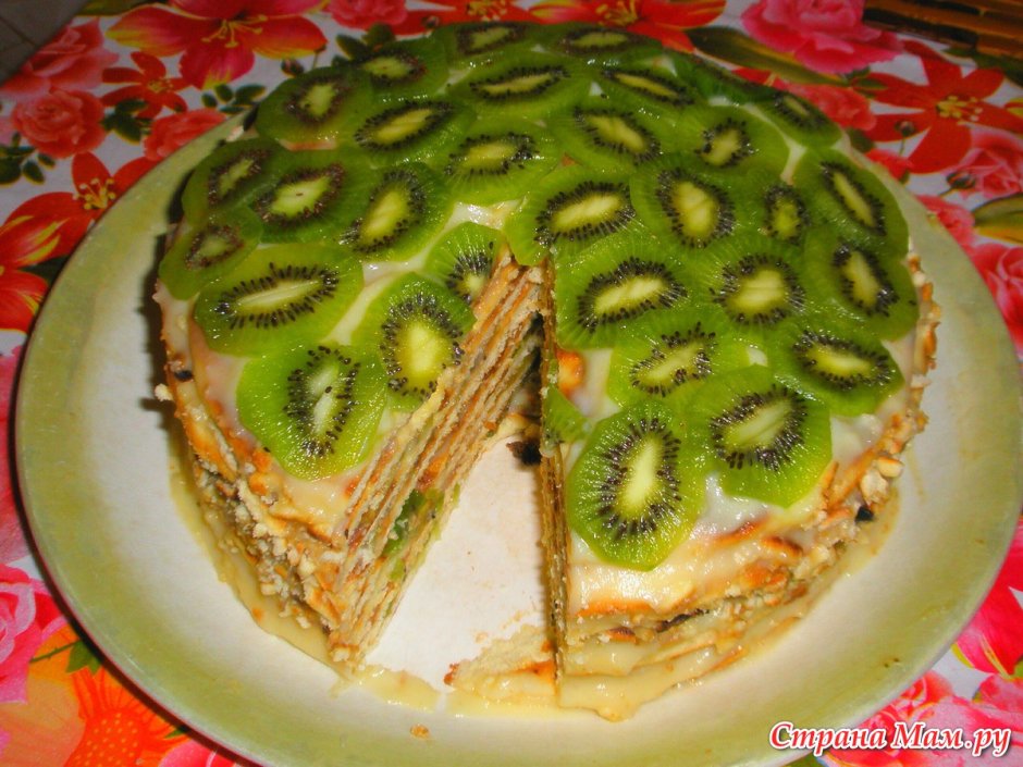 Торт с киви "Изумрудная черепаха"