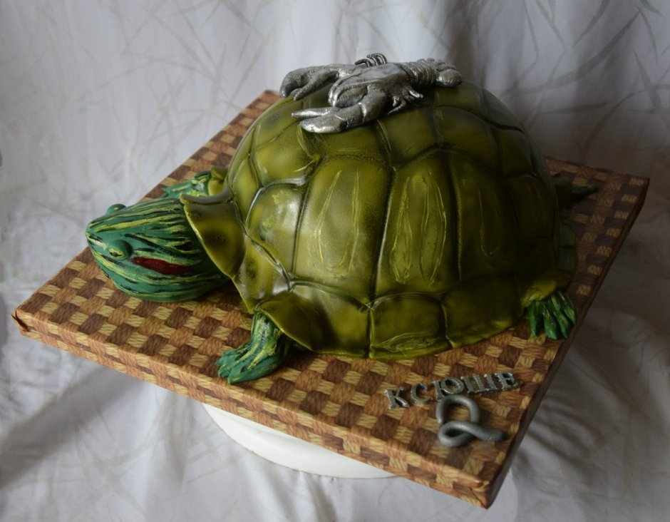 Украшение торта черепаха