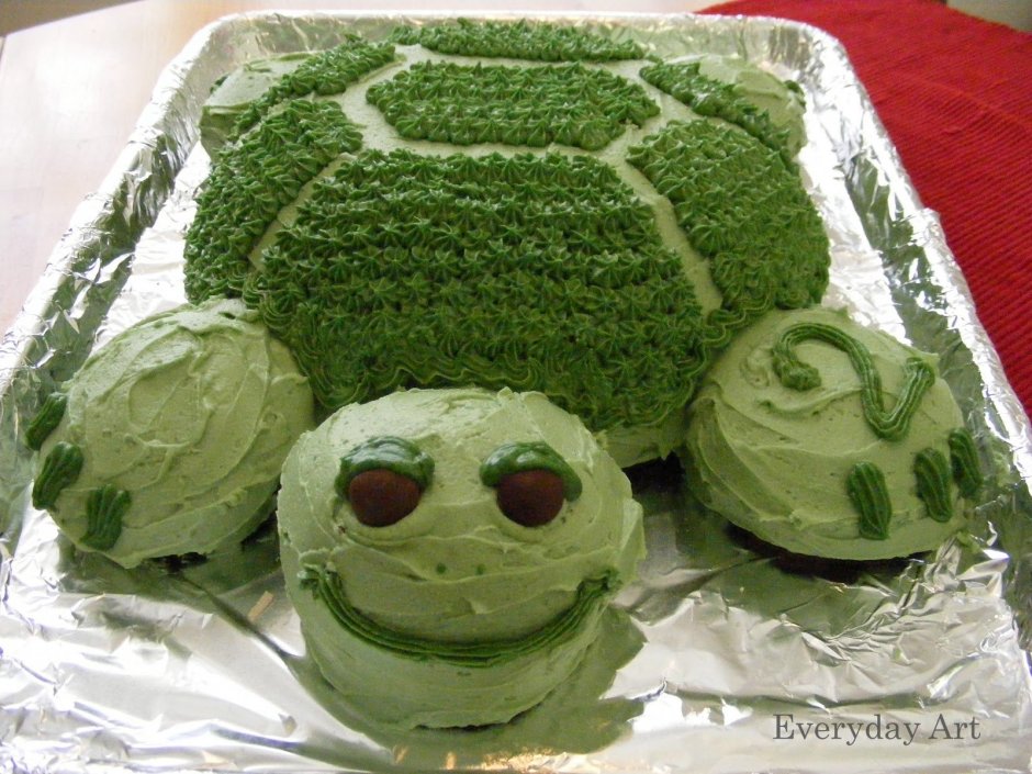 Торт черепаха украсить сгущёнкой