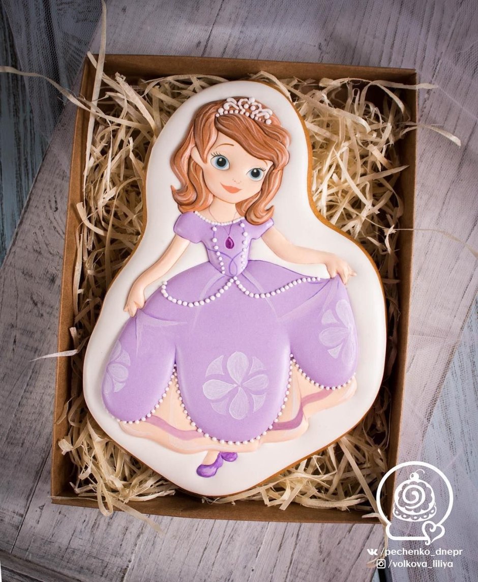 Пряник принцесса на торт
