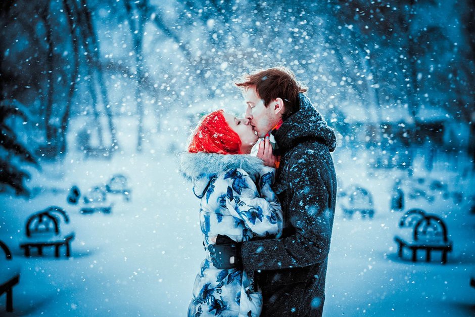 Влюбленные под снегом