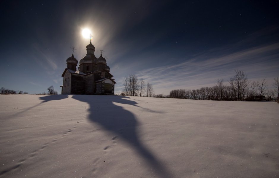 Храм Беломорск зимой