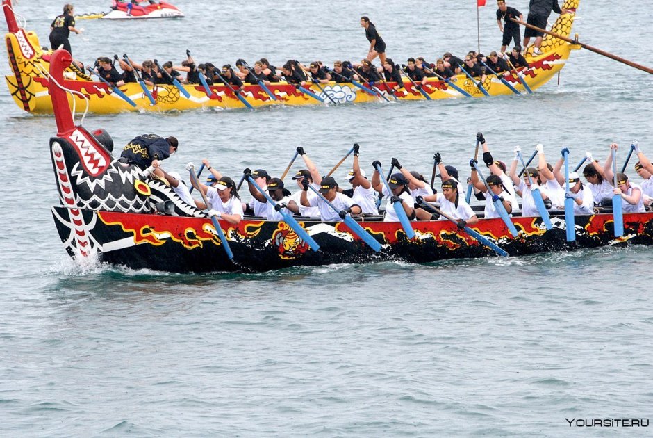 Китай гонки на драконьих лодках