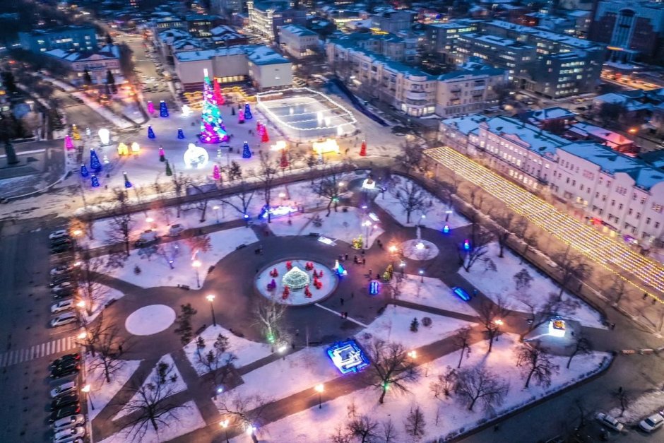 Новогодний городок в Екатеринбурге 2019