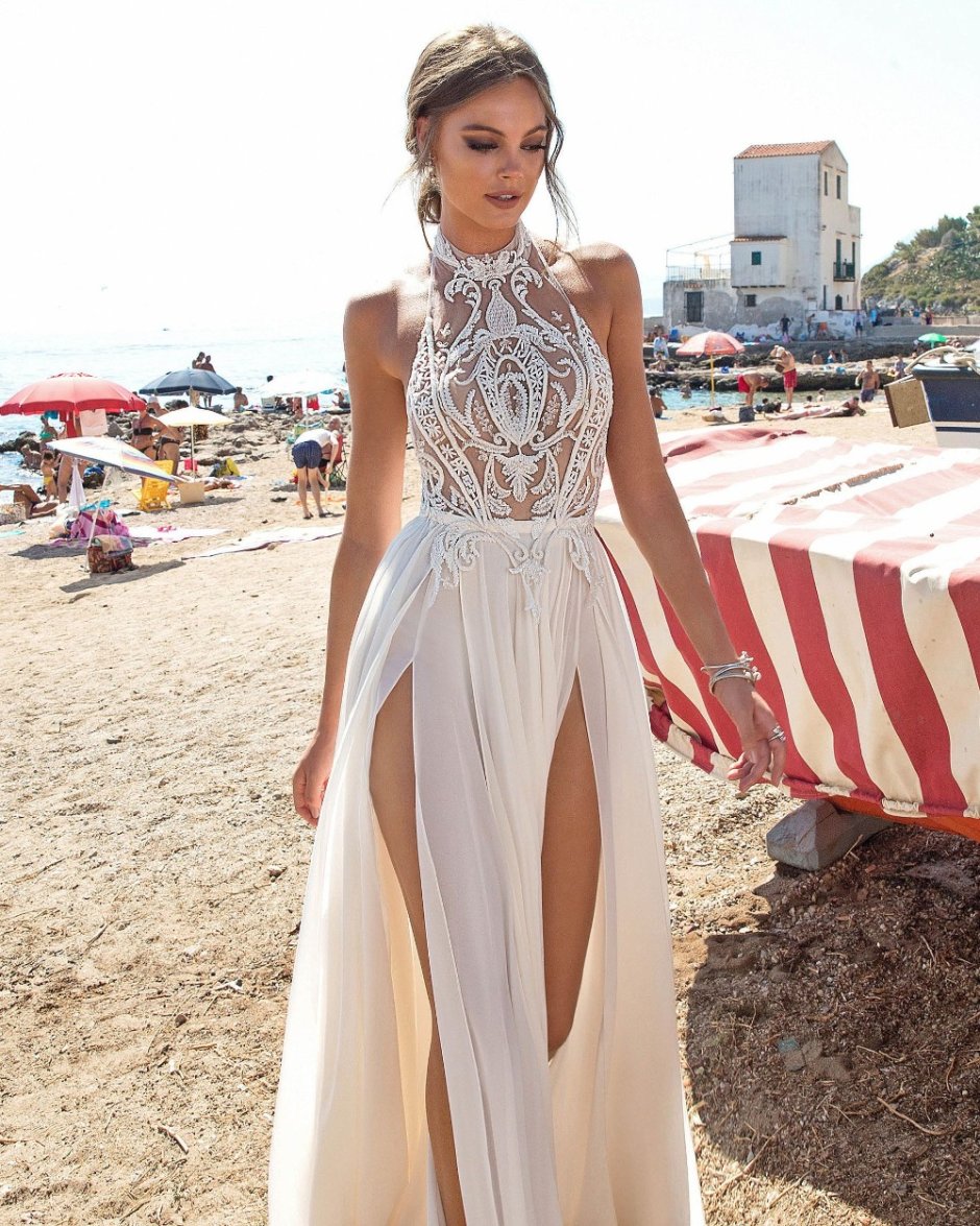 Летнее свадебное платье для пляжа