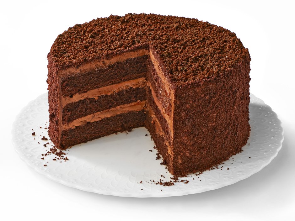 Шоколадный торт с бисквитной крошкой
