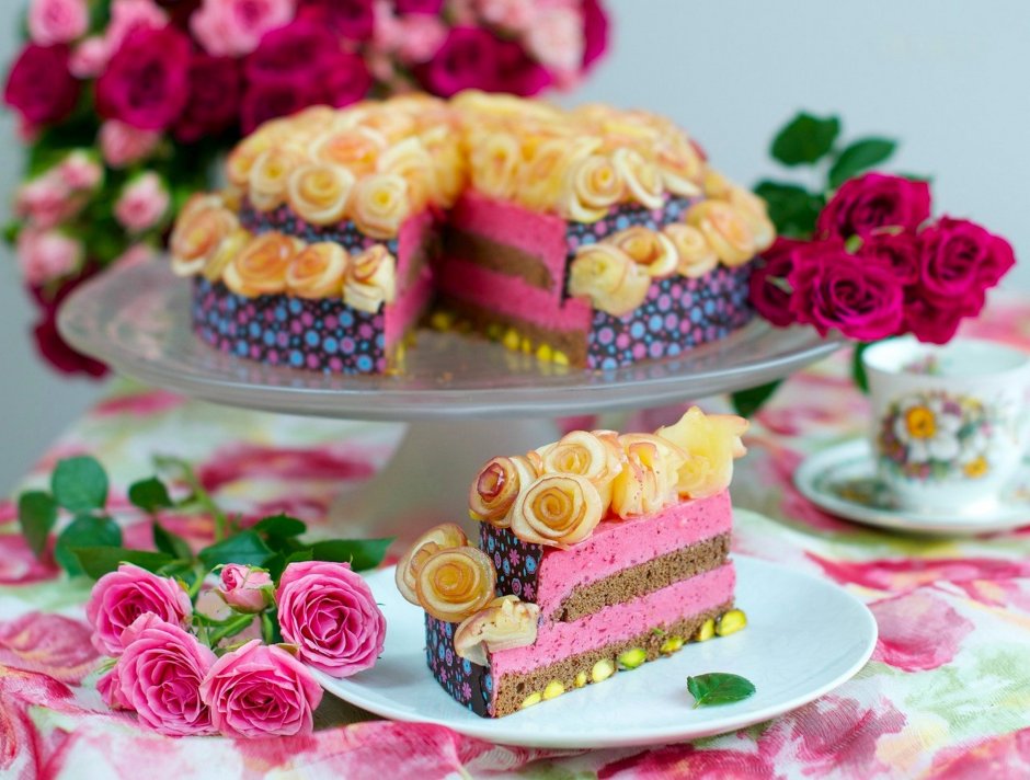 Тортик и цветы