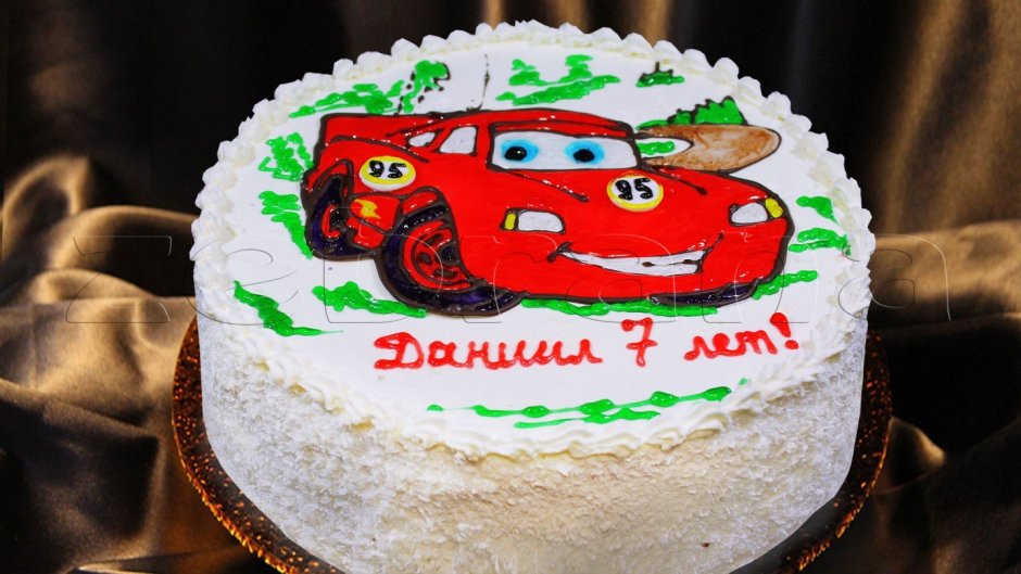 Машинка на торт рисунок