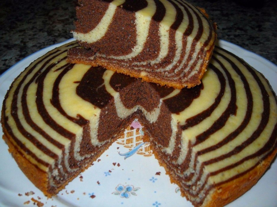 Торт кекс Зебра