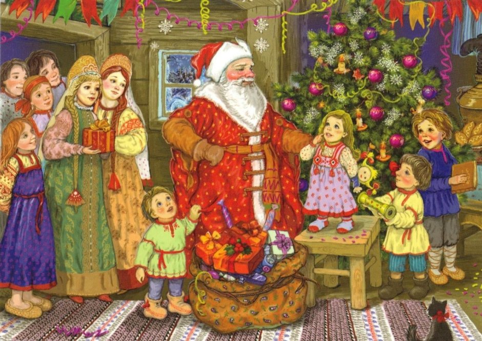Иллюстрации на тему новогодний праздник для детей