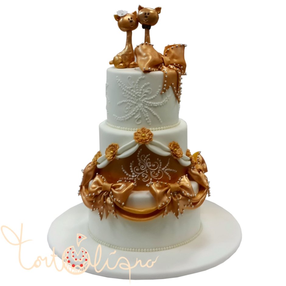 Торт на бронзовую свадьбу