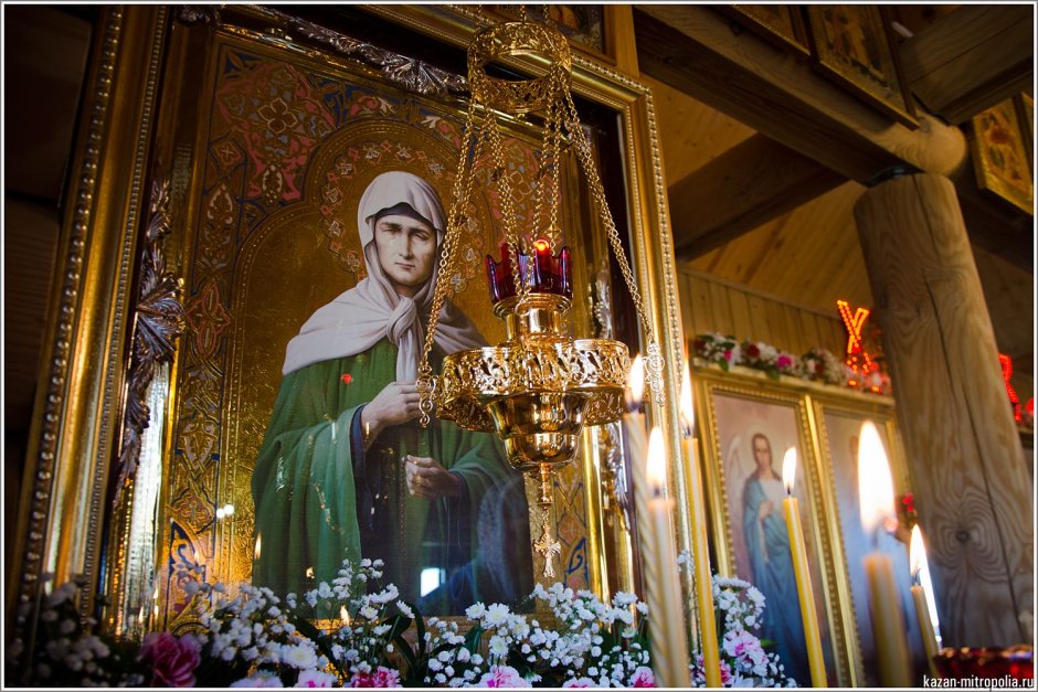 Матрона Московская икона в храме