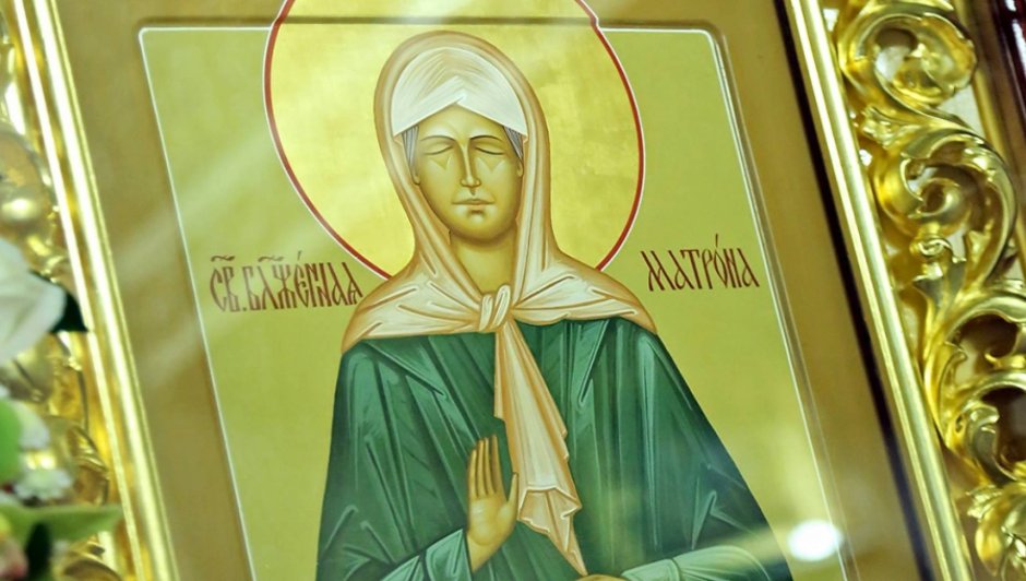 Блаженная Матрона Московская икона в храме