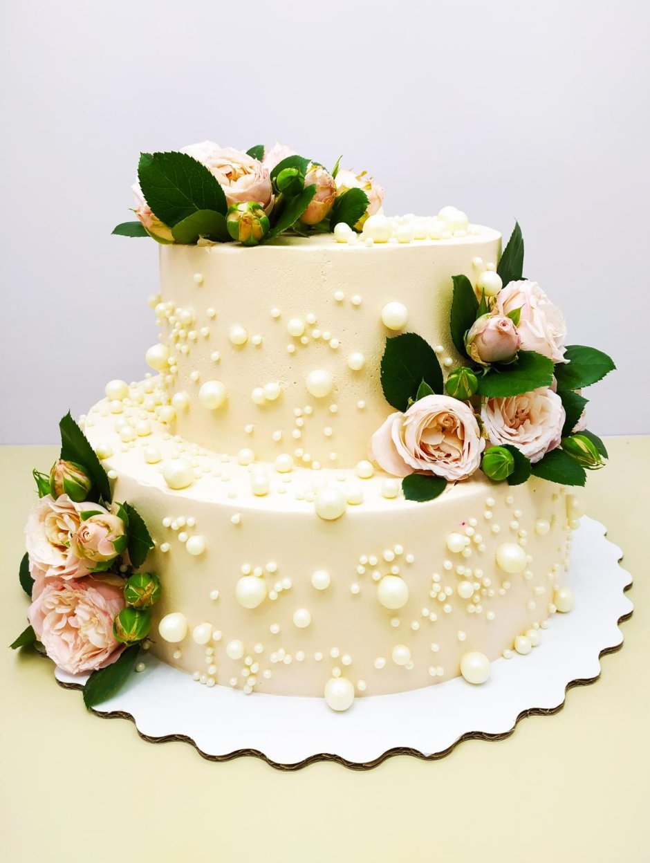 Свадебный торт 2022 двухъярусный