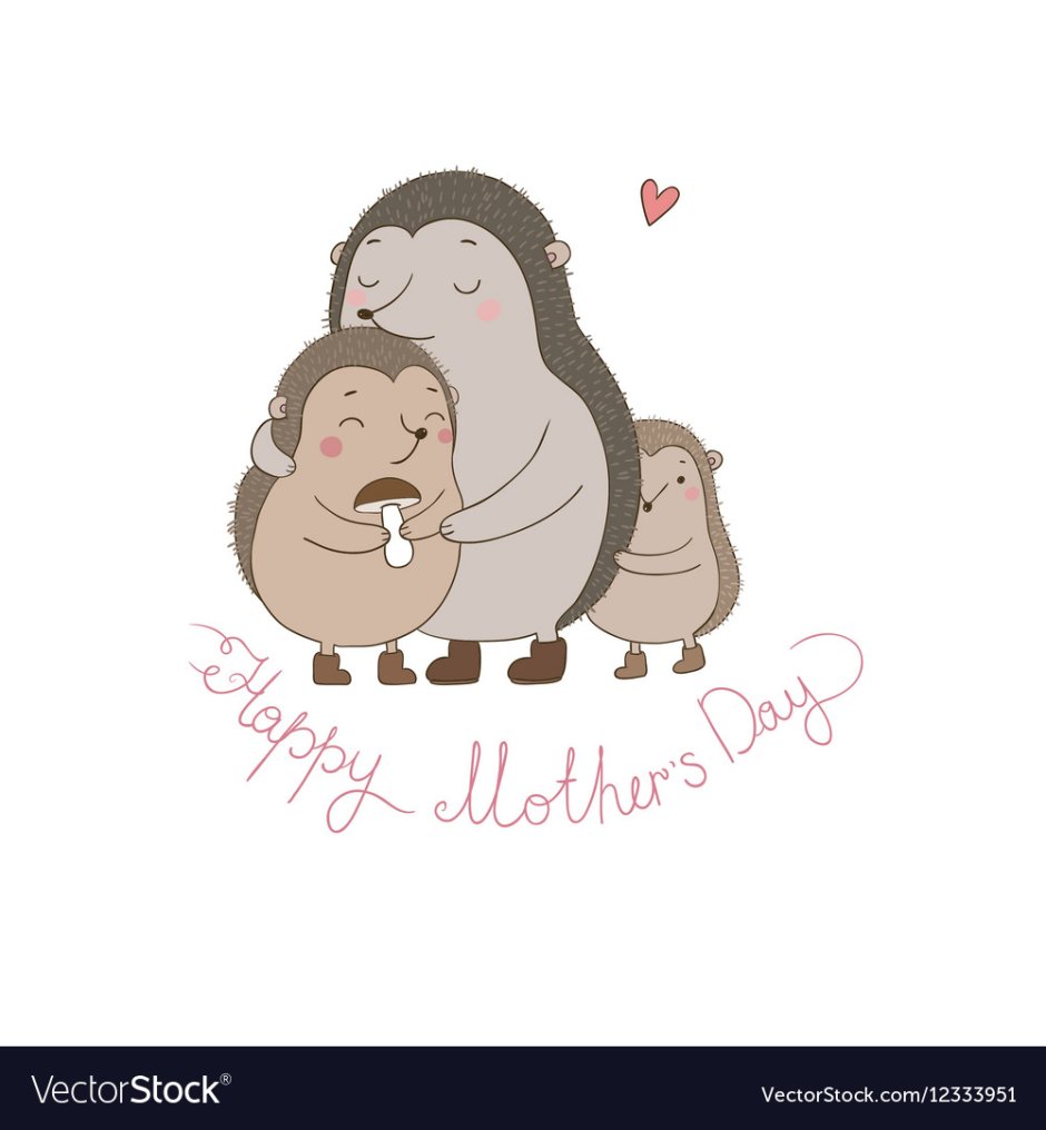 Рисунок ко Дню матери с животными