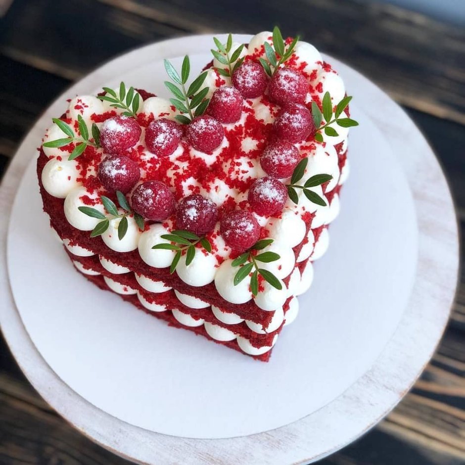 Торт красный бархат в новогоднем стиле