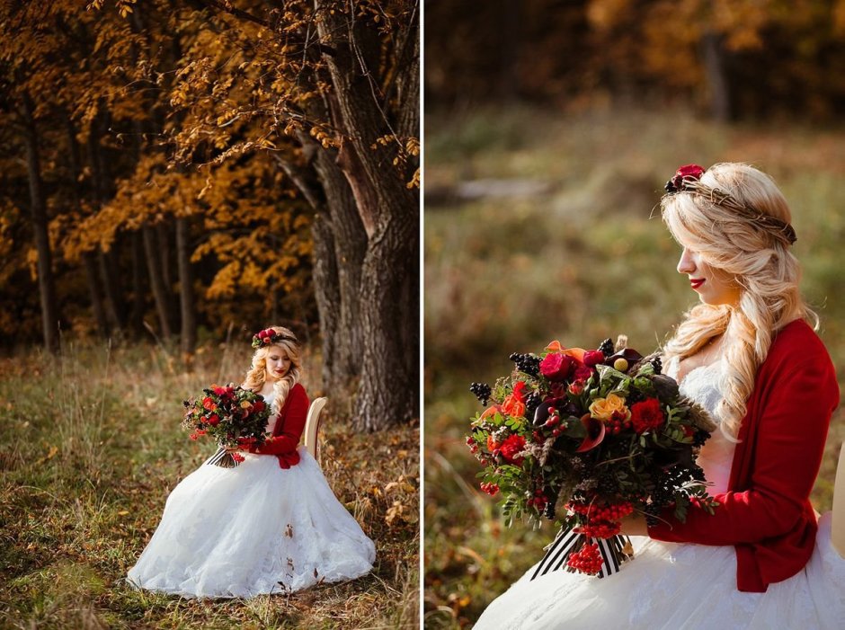 Свадебный образ осенью