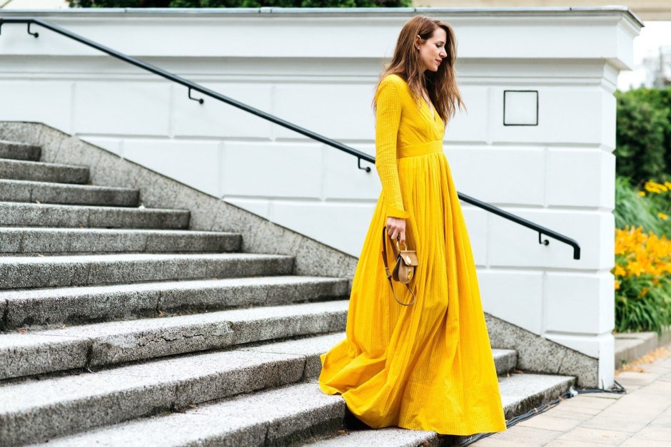 Платье Bella Potemkina желтое
