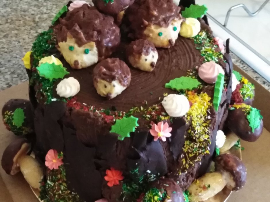 Торт на день рождения мальчику 10 лет пенек