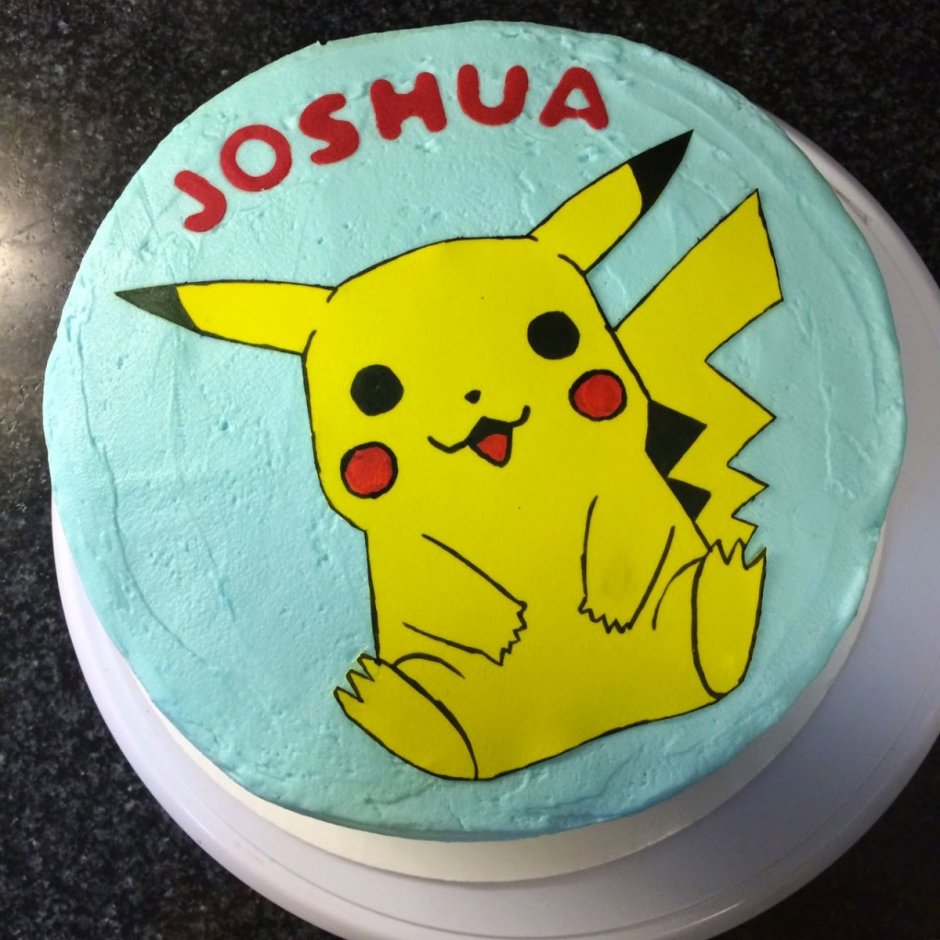 Торт с изображением Пикачу