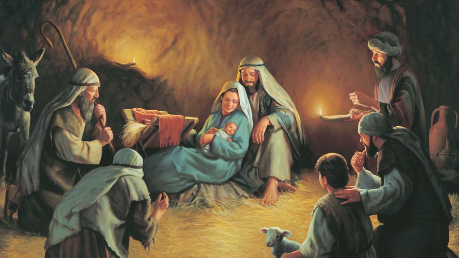 Христос родился надпись
