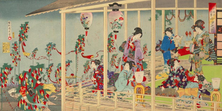 Танабата в Японии иллюстрации к празднику