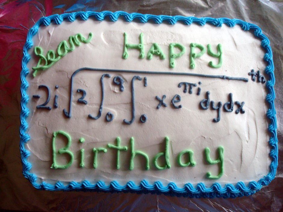 Математическое поздравление с днем рождения