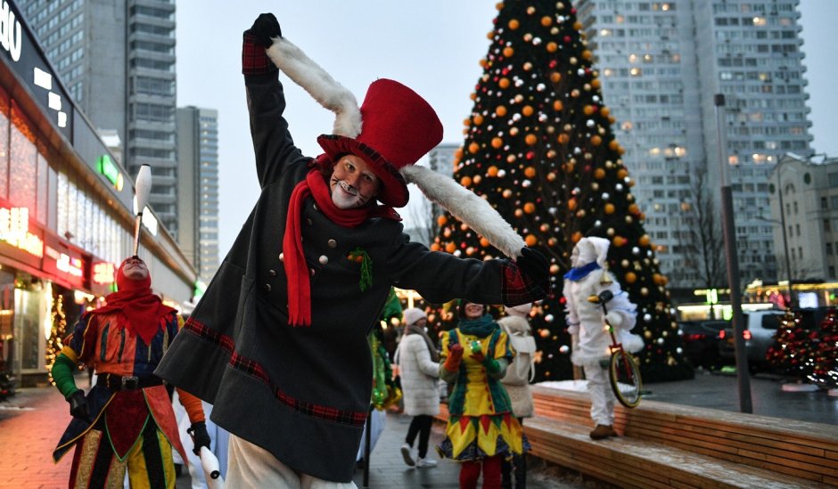 Празднование Рождества в Москве