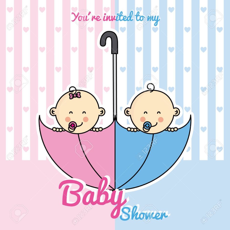 Открытки с рождением двойняшек мальчика и девочки