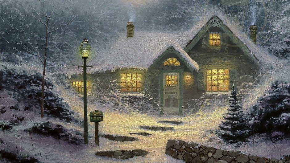 Thomas Kinkade Рождественские домики