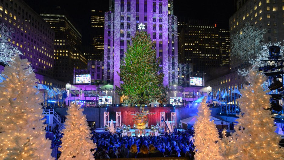 Рождественская елка Таймс-сквер в Нью-Йорке