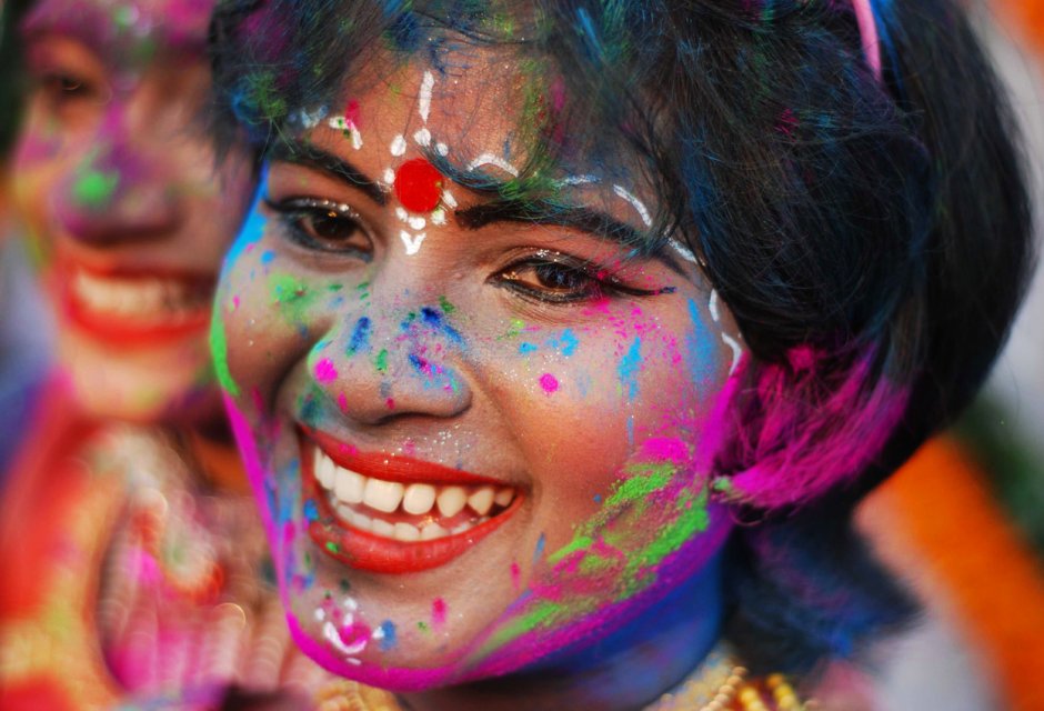Фестиваль красок Холи в Индии