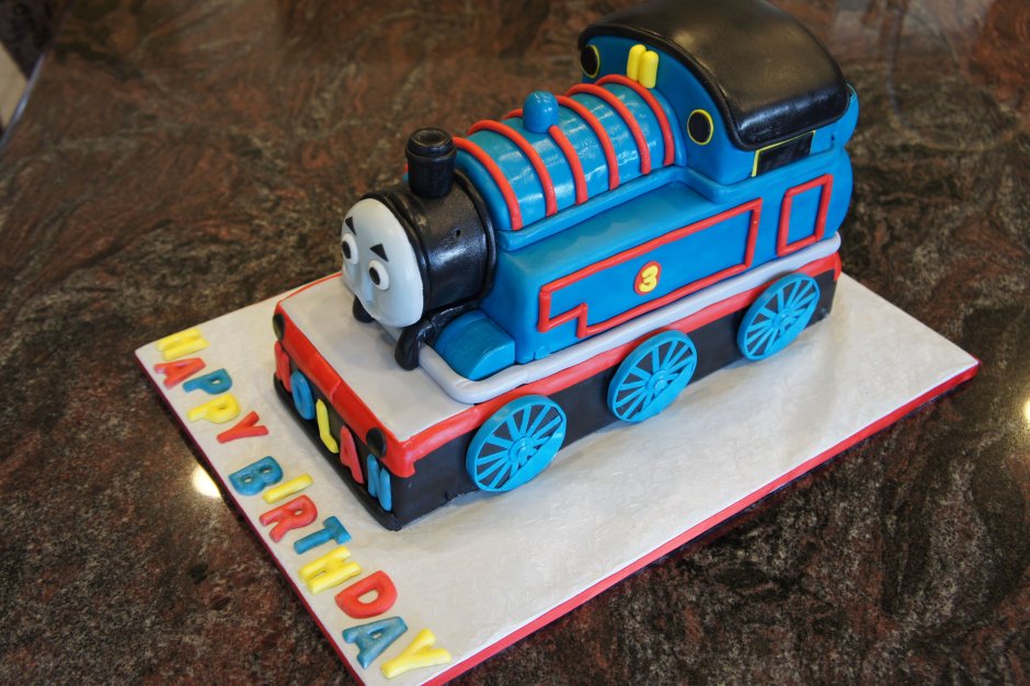 Детский торт с паровозиком Томасом