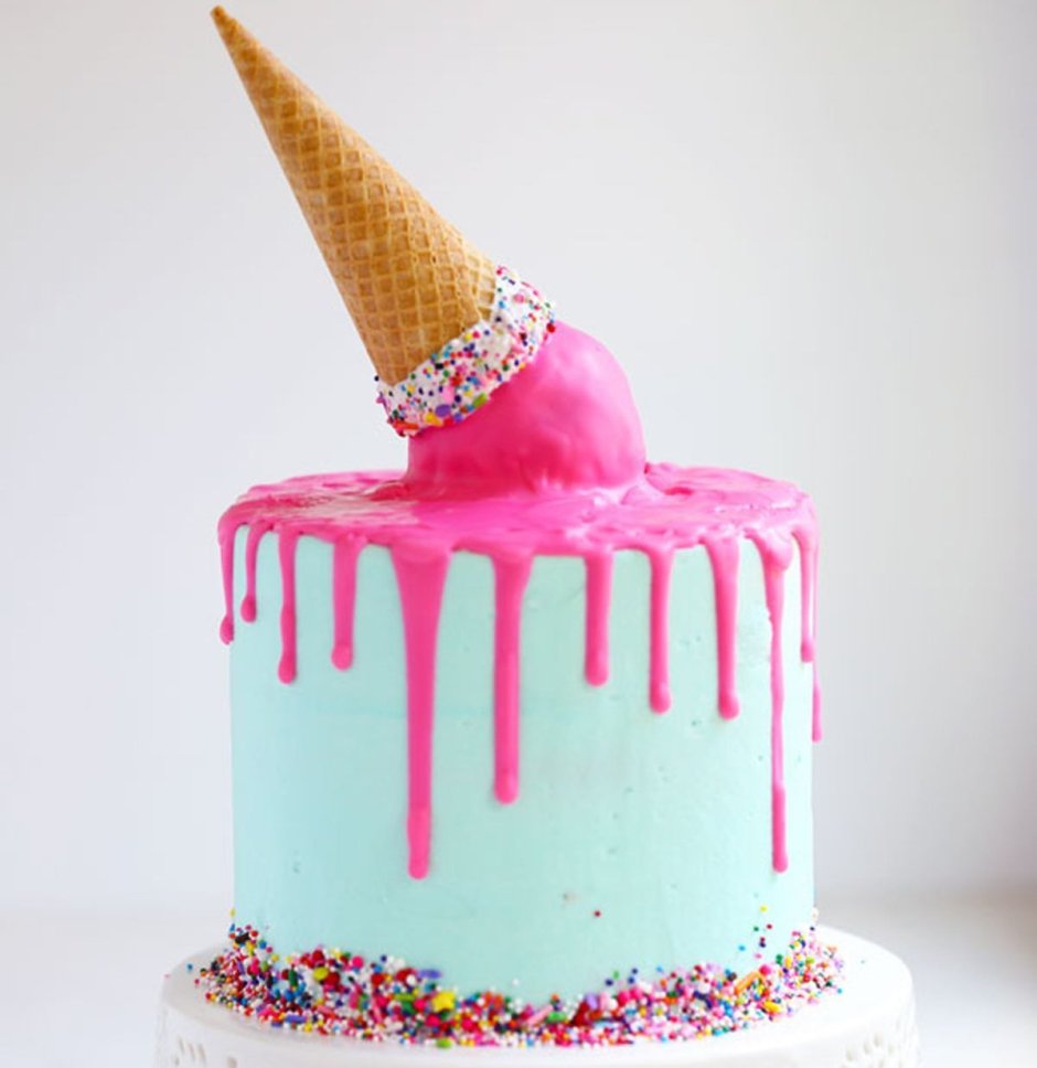Торт с рожком мороженого