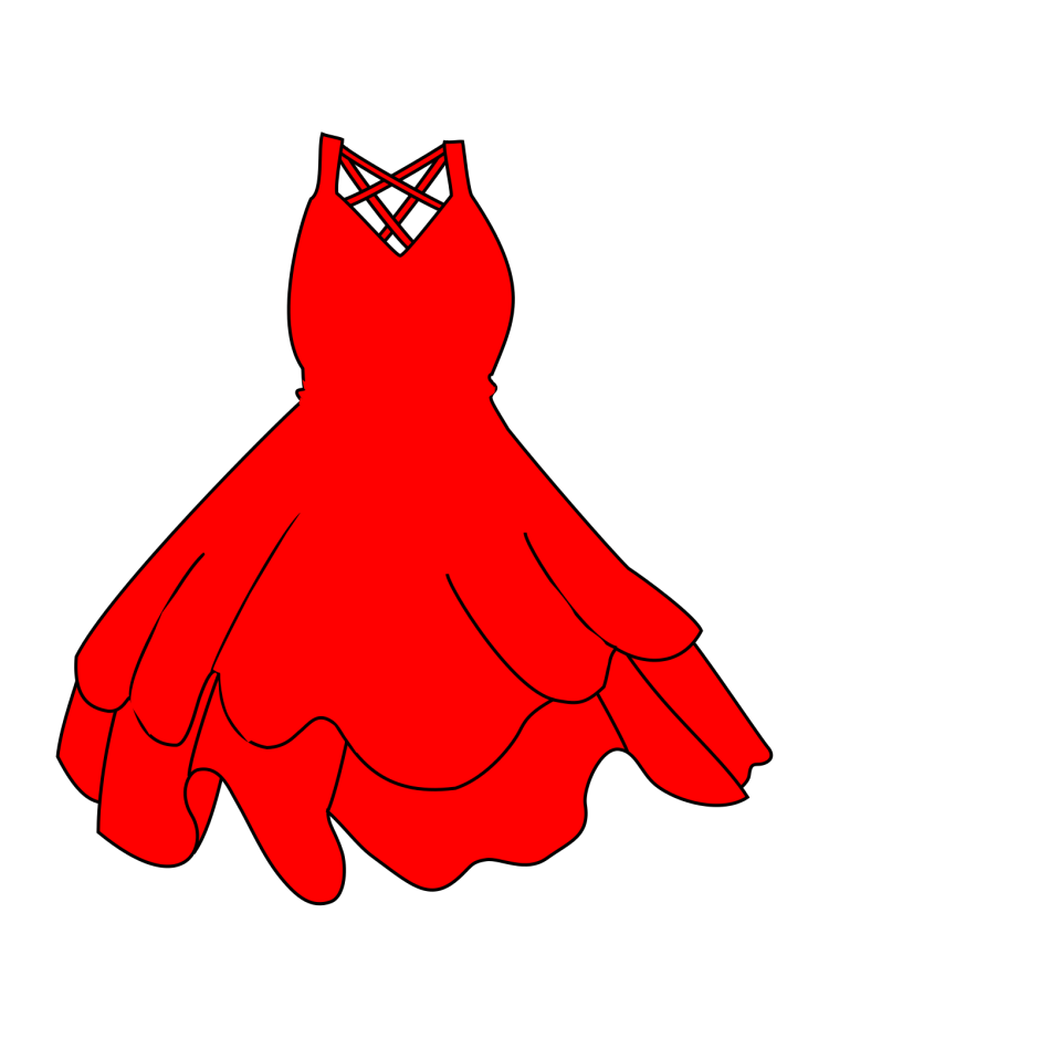 Мультяшное красное платье