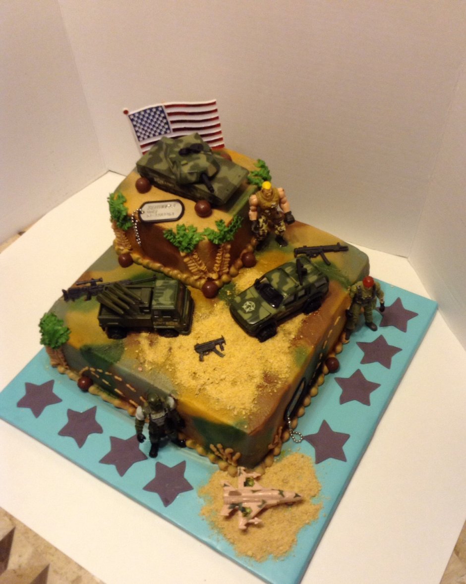 Военная расцветка на торте